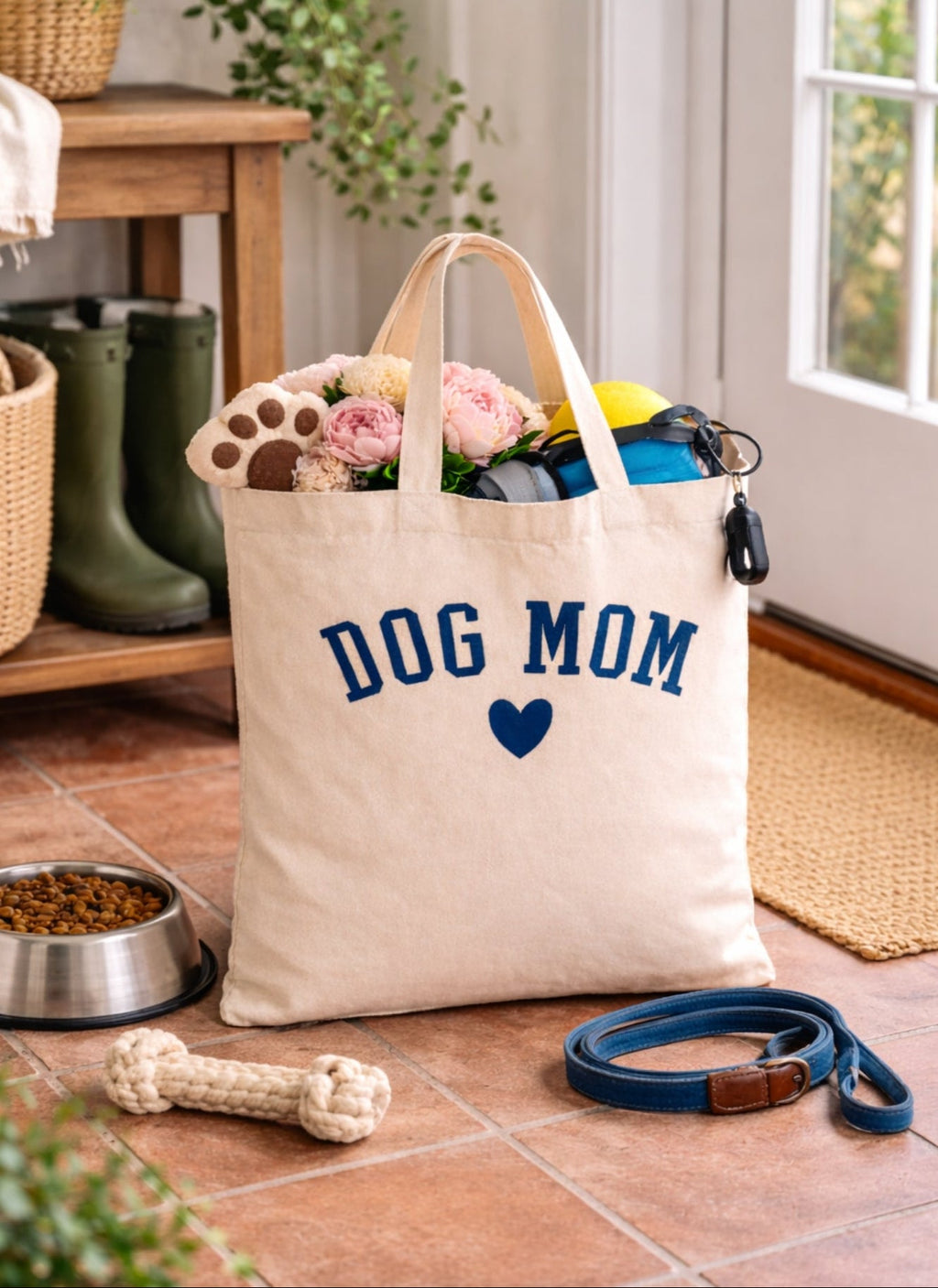 'Dog Mom at Heart' Jumbo Tote (FREE $80+ from Pets)