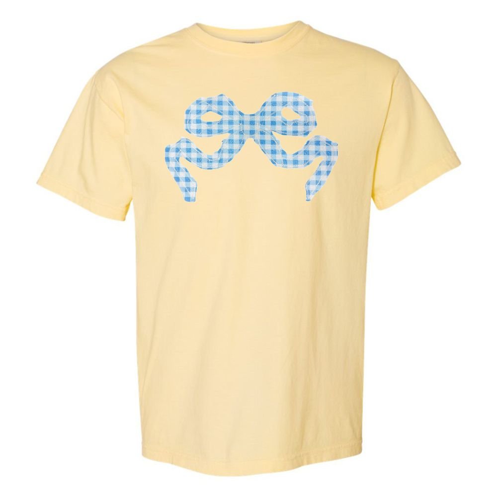 'Blue Gingham' Appliqué Stitch T-Shirt