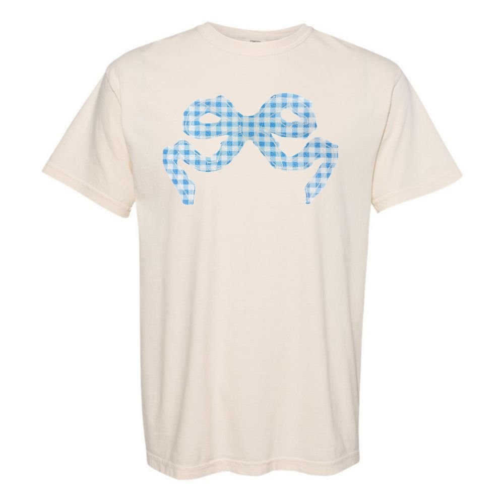 'Blue Gingham' Appliqué Stitch T-Shirt