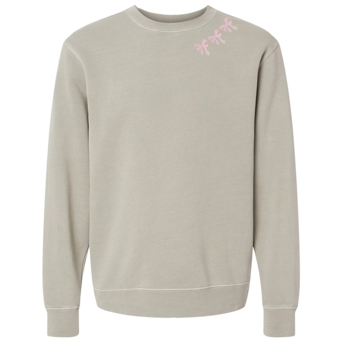 Embroidered 'Bow Collar' Cozy Crew