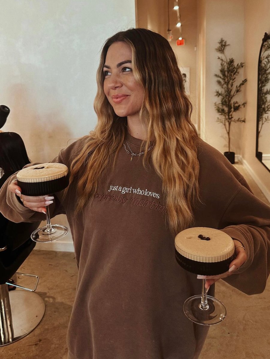 'Just A Girl Who Loves Espresso Martinis' Cozy Crew