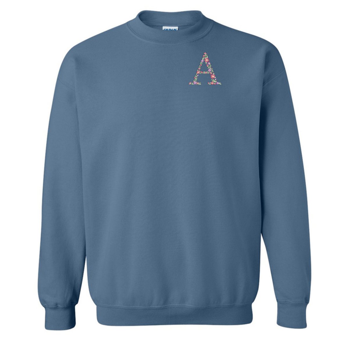 'Floral Initial' Crewneck Sweatshirt