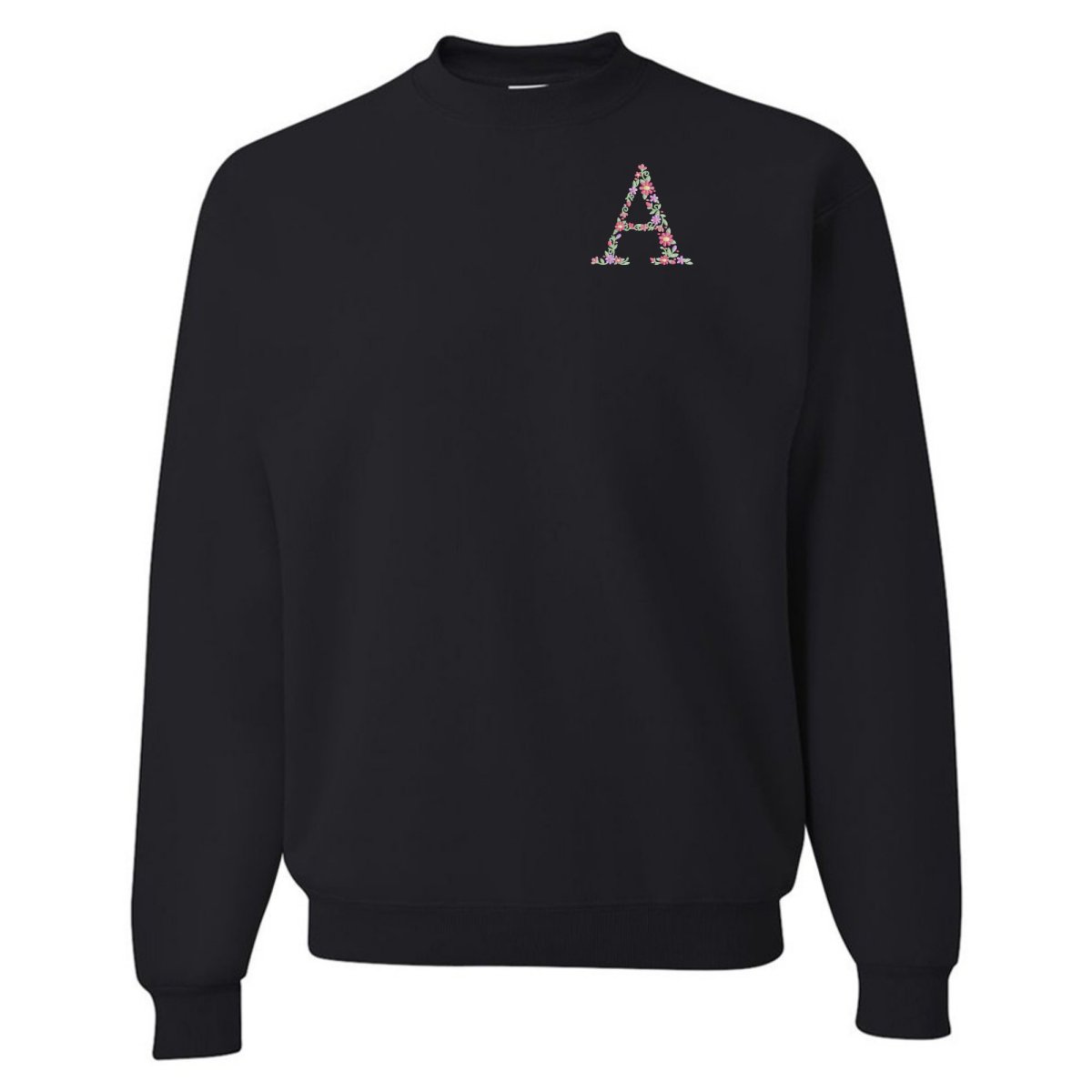 'Floral Initial' Crewneck Sweatshirt