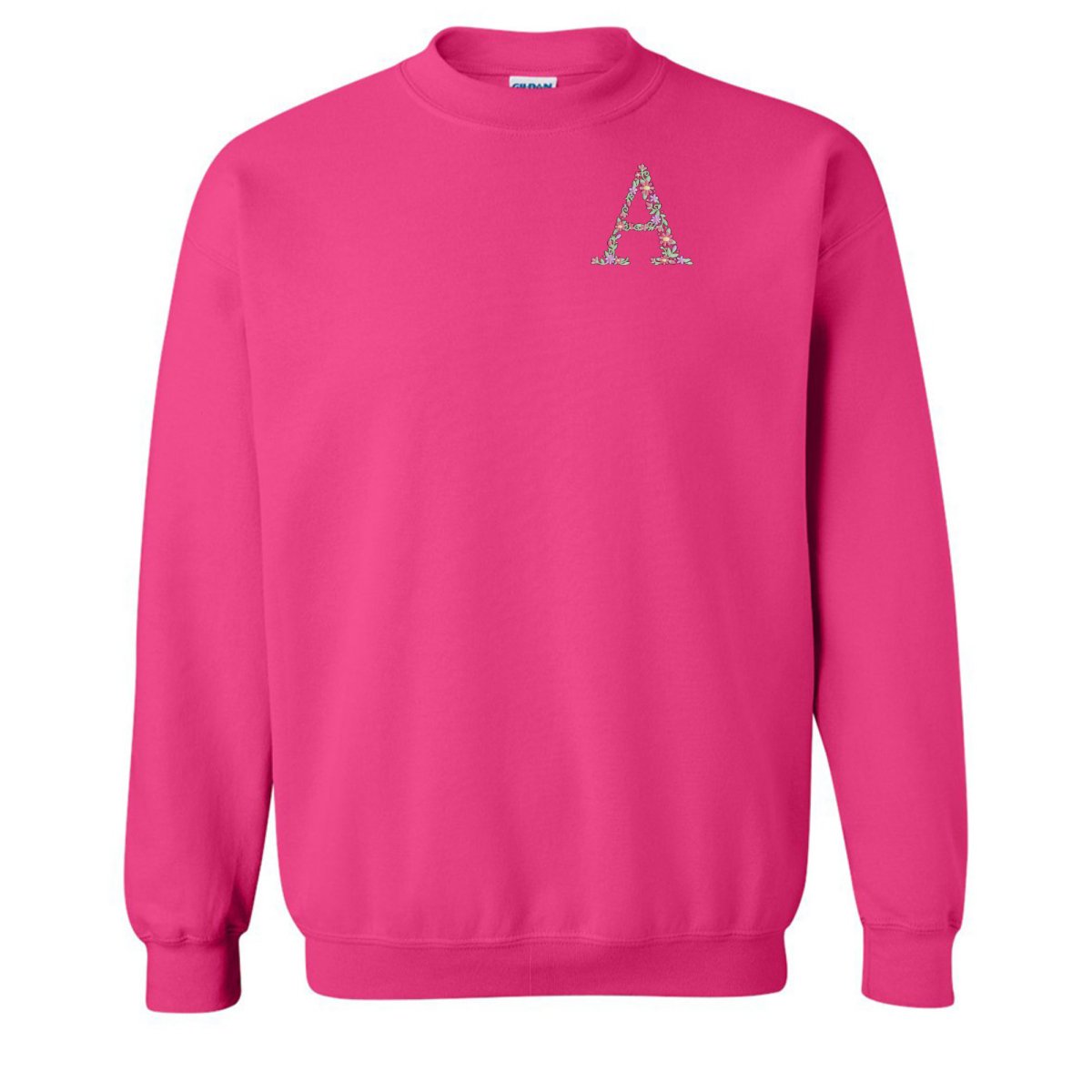 'Floral Initial' Crewneck Sweatshirt