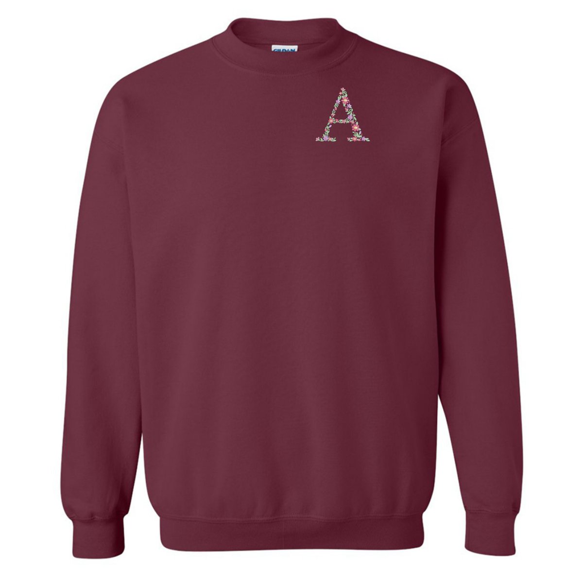 'Floral Initial' Crewneck Sweatshirt