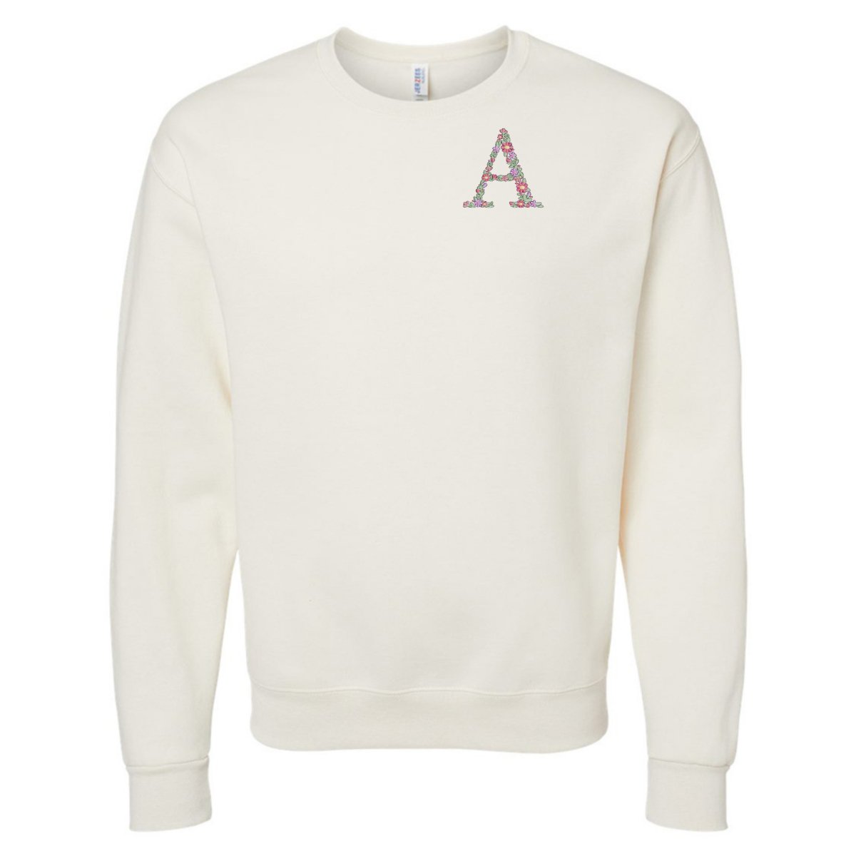 'Floral Initial' Crewneck Sweatshirt