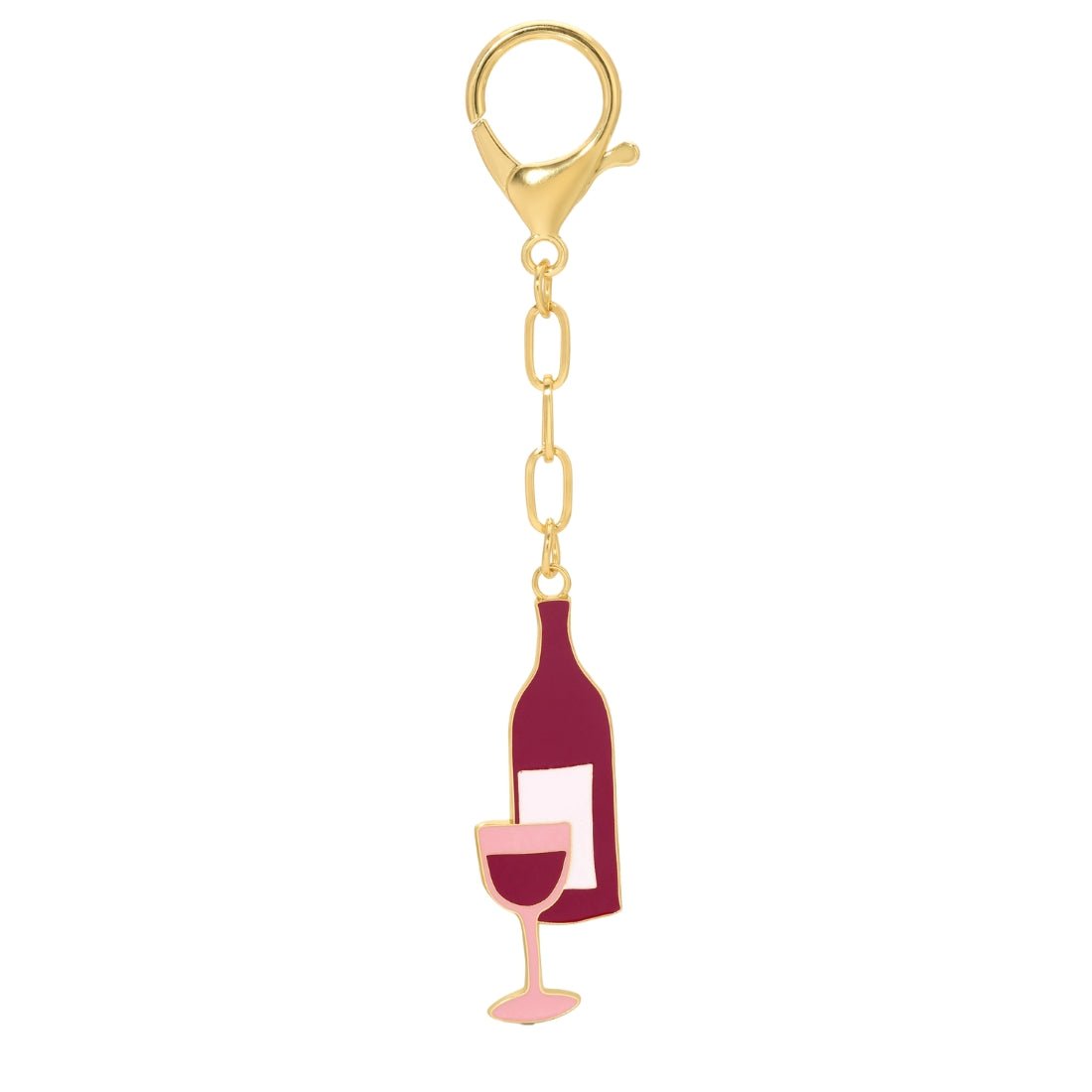 'Wine' Keychain Bag Charm