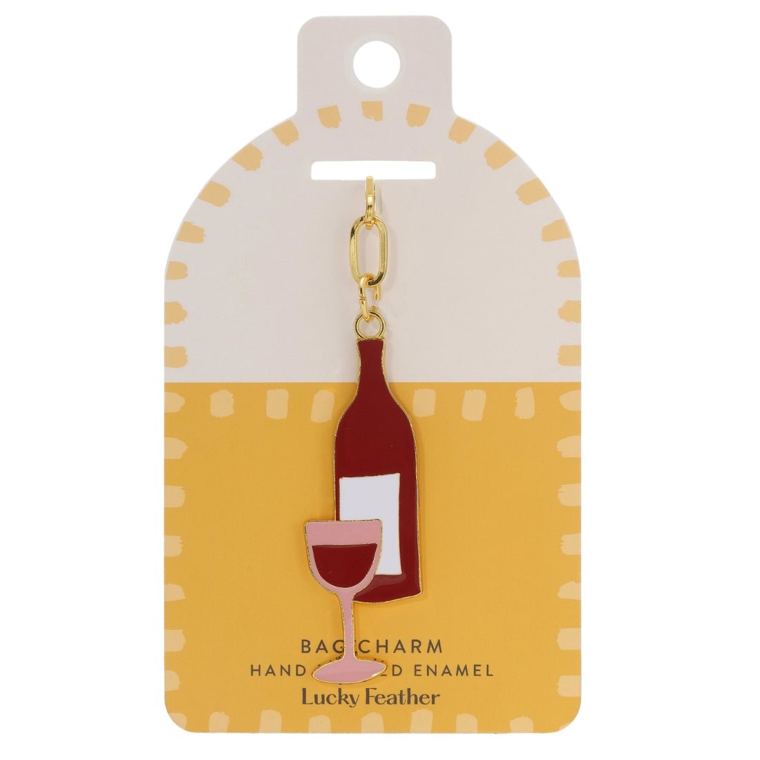 'Wine' Keychain Bag Charm