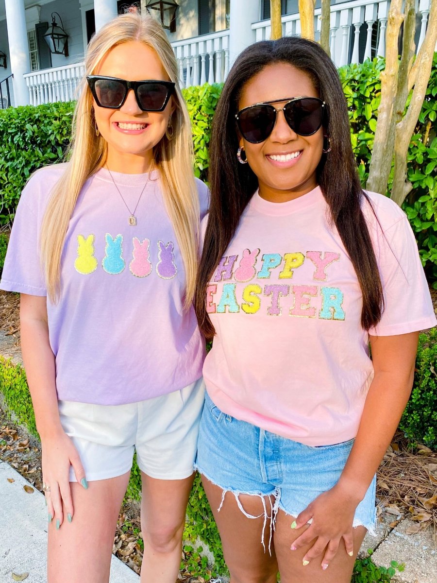 Happy Easter Letter Patch T-Shirt