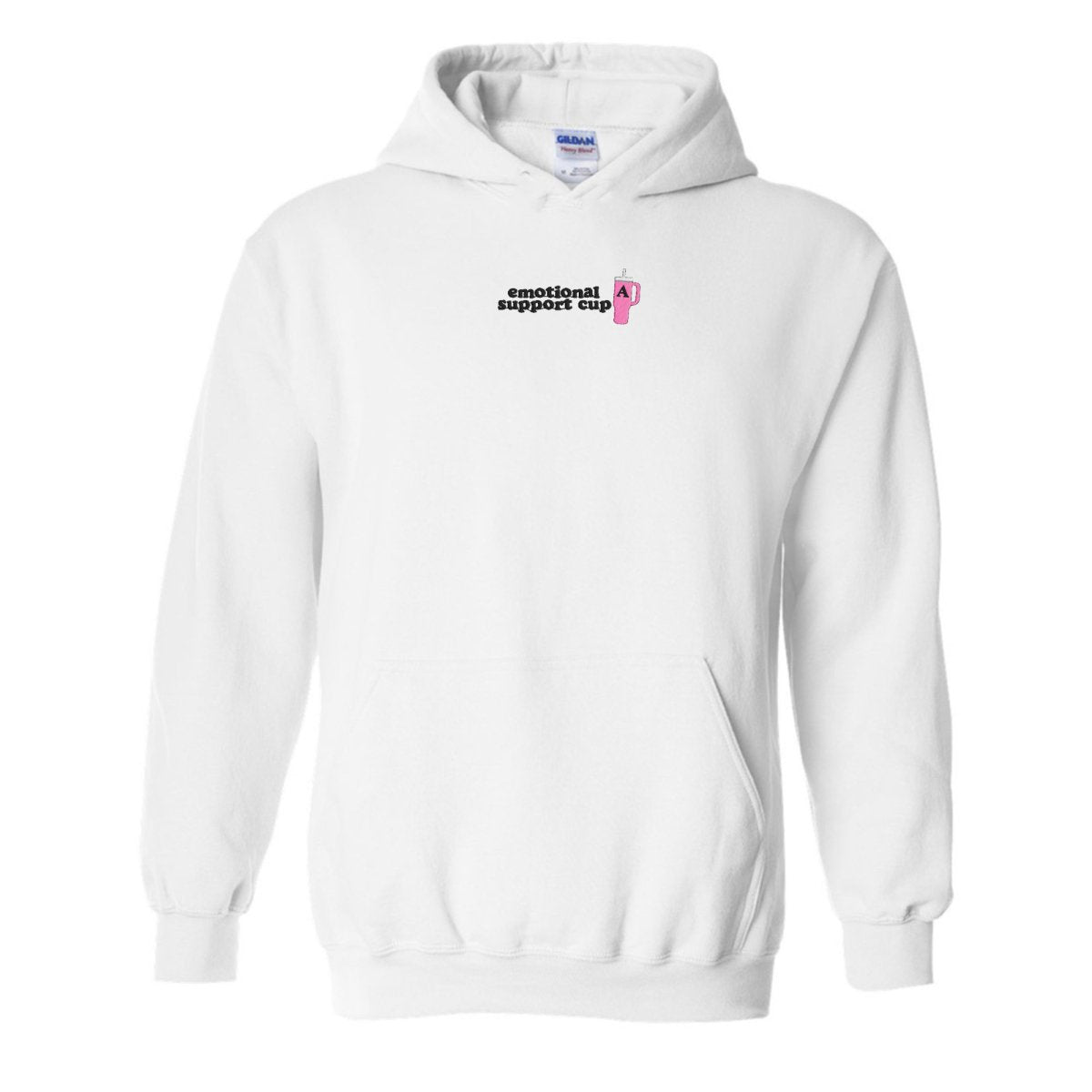 Initial 'Emotional Support Cup' Hoodie