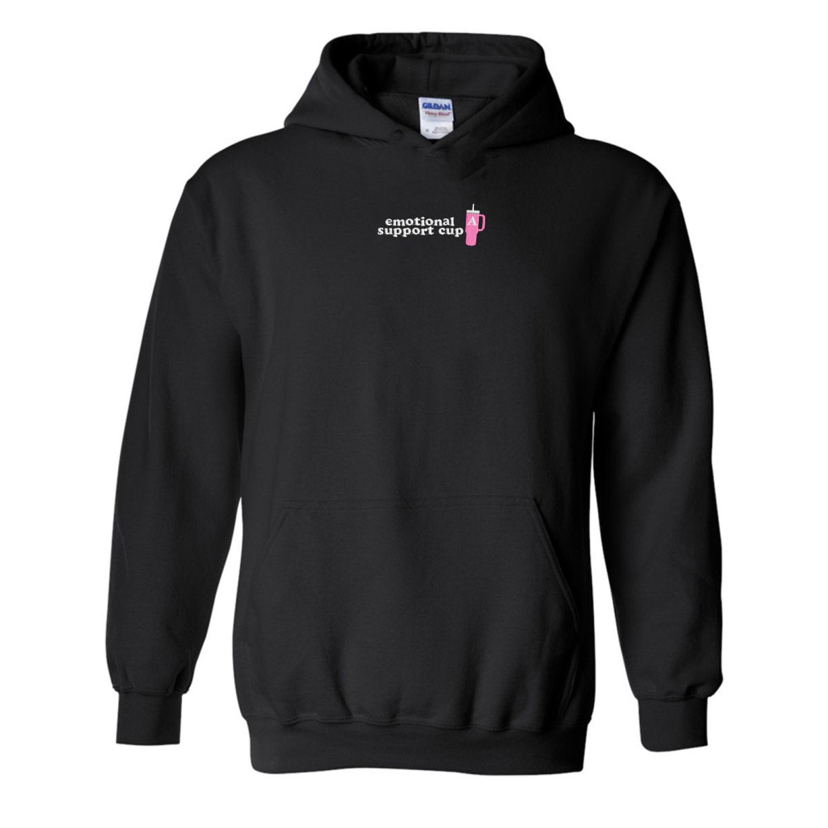 Initial 'Emotional Support Cup' Hoodie
