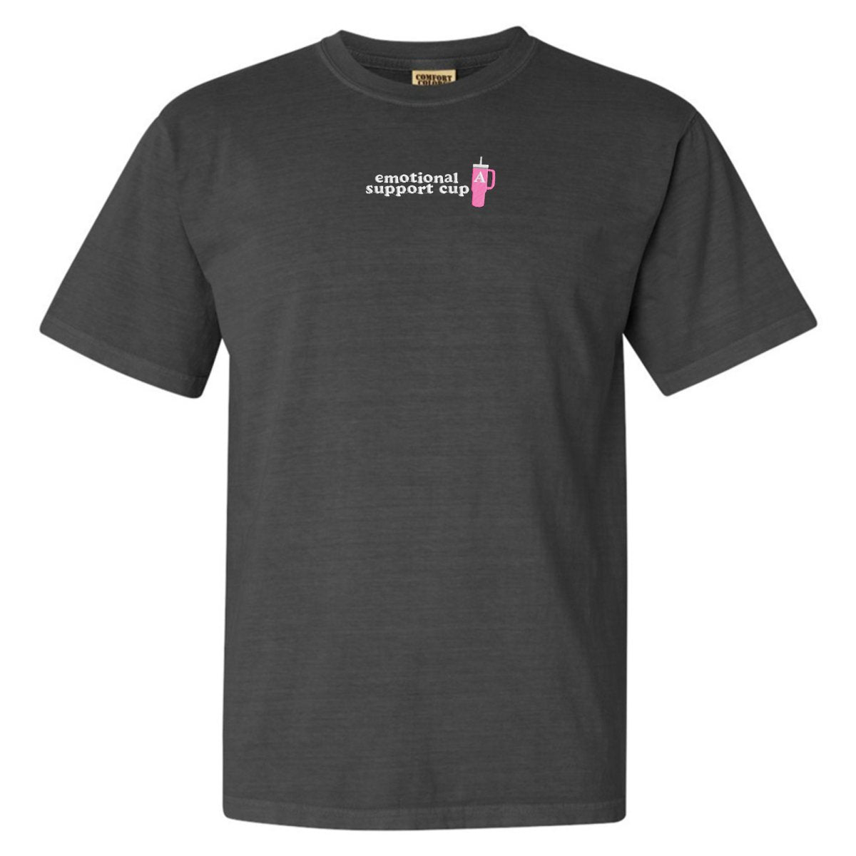Initial 'Emotional Support Cup' T-Shirt