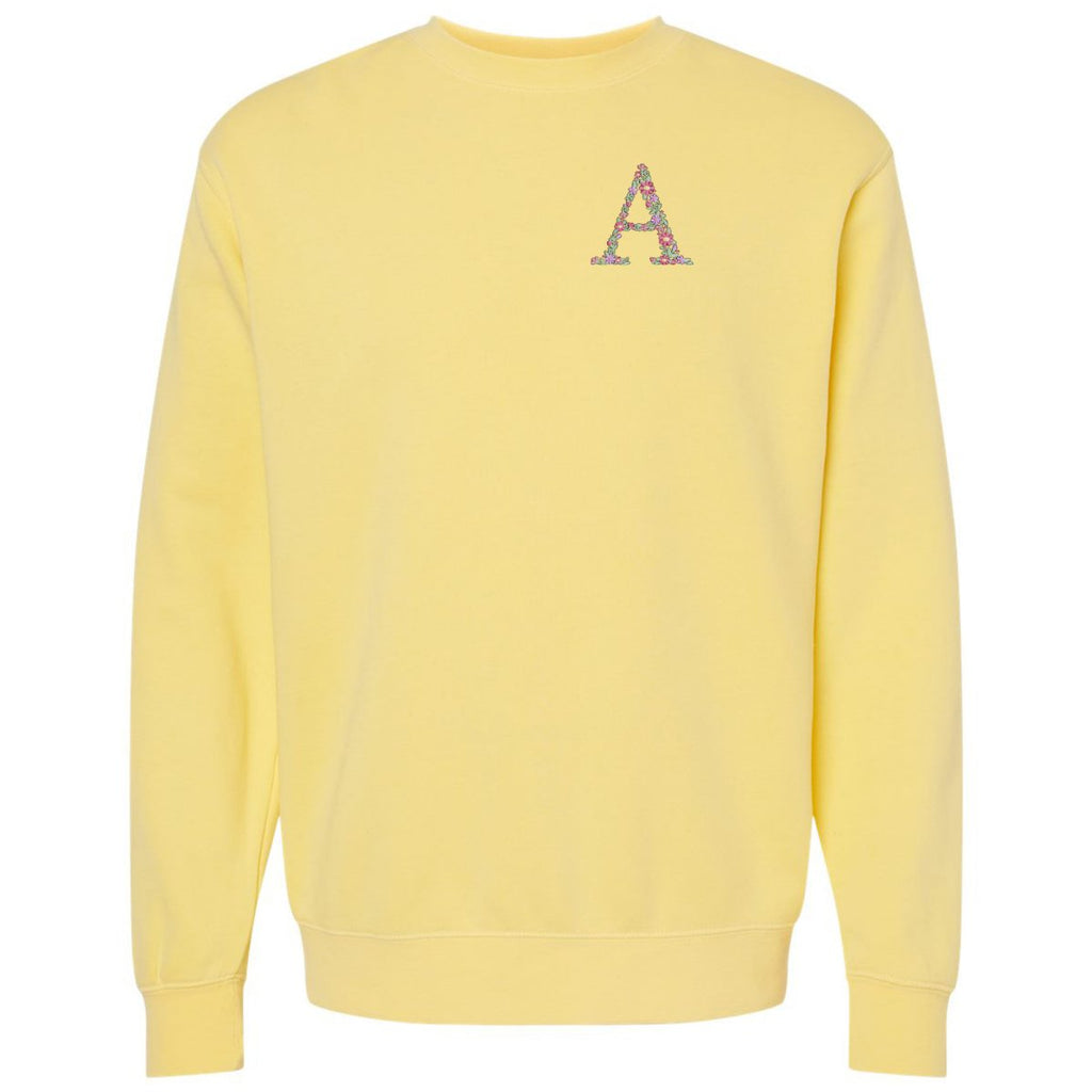 Initial 'Floral Letter' Cozy Crew