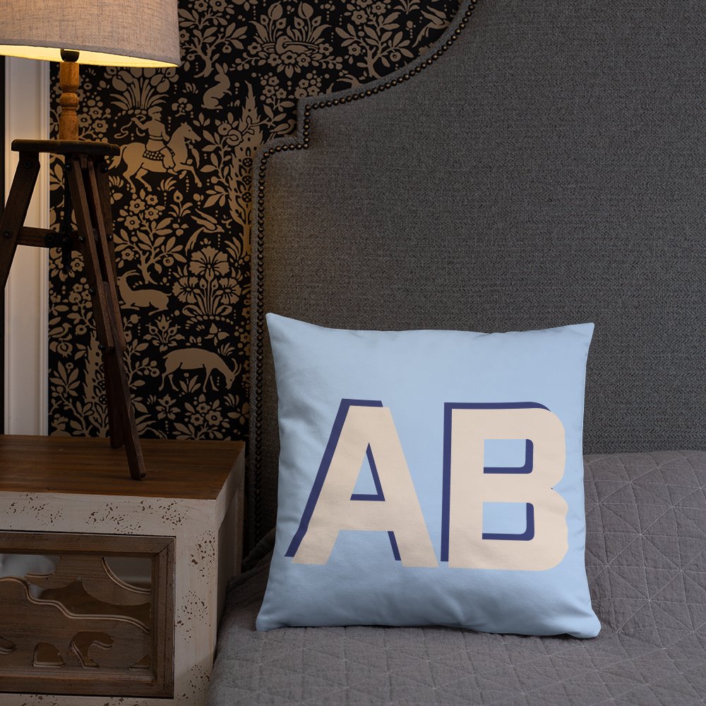 Personalized Shadow Block Initials Pillow Case + Pillow