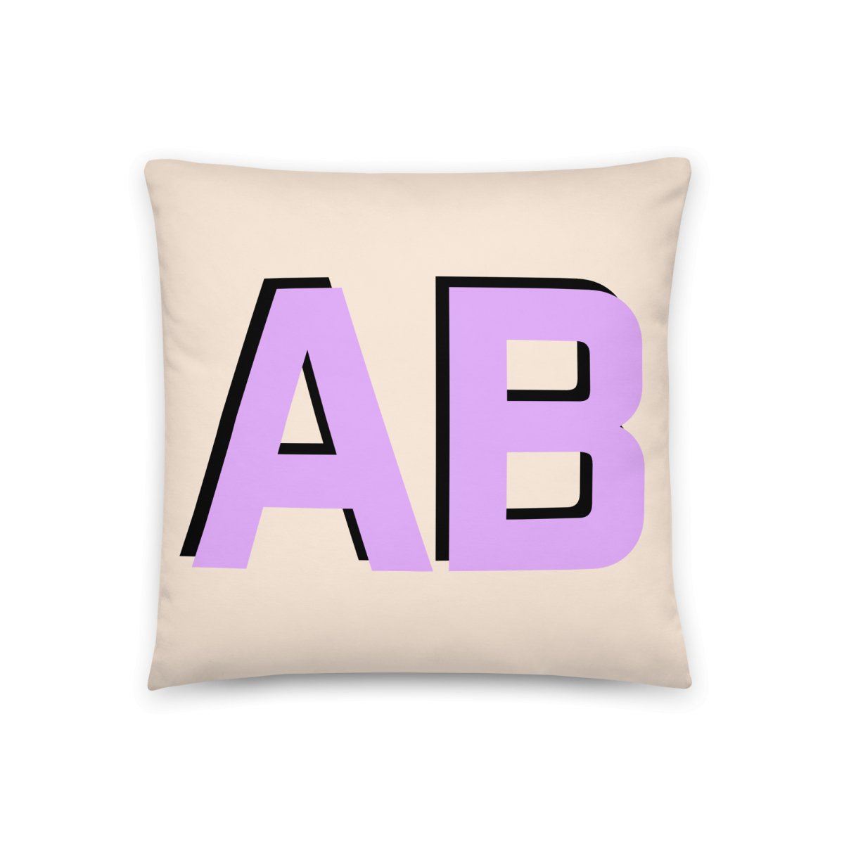 Personalized Shadow Block Initials Pillow Case + Pillow