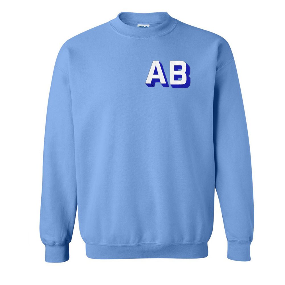 Personalized Shadow Block Initials 'Team Color' Sweatshirt