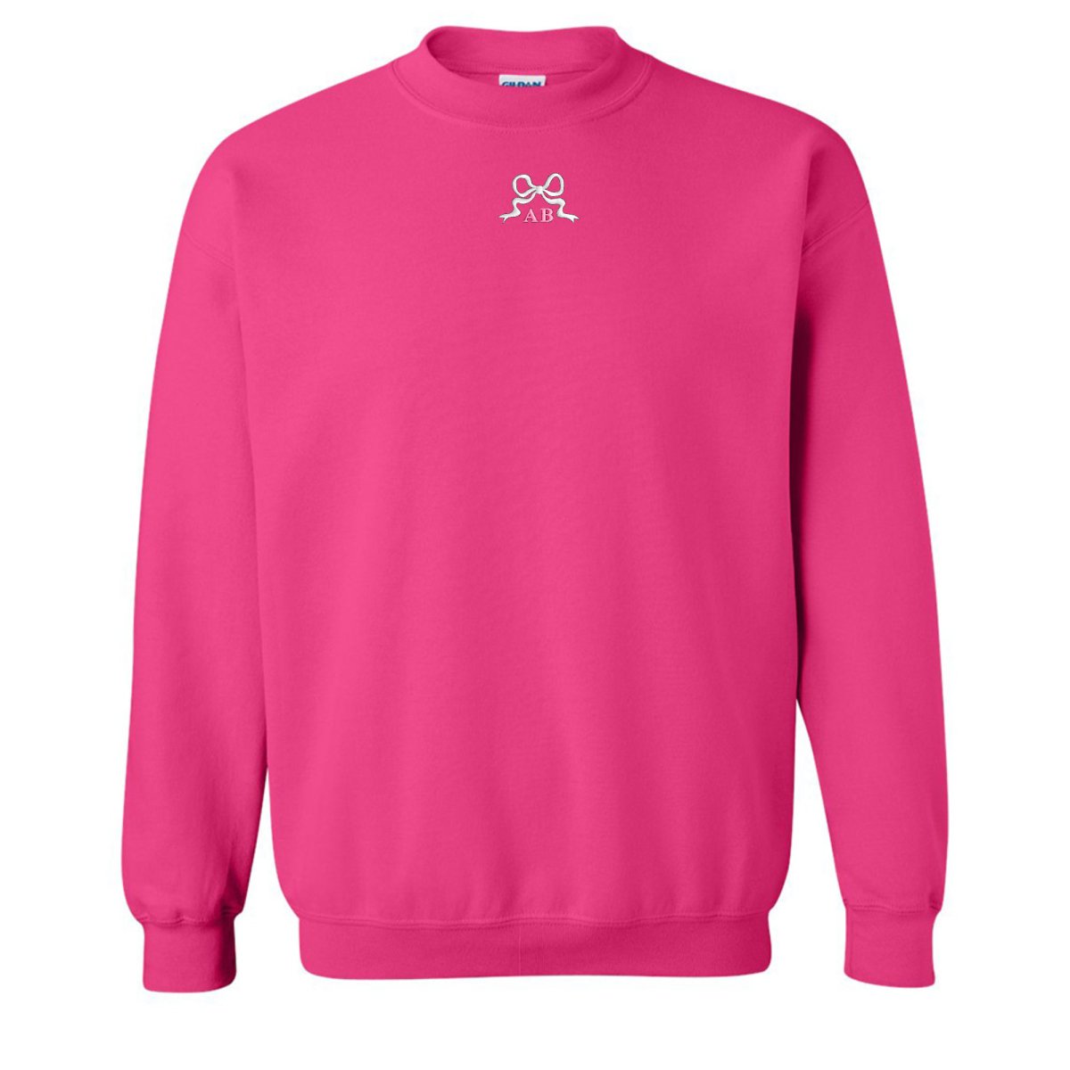 Initialed 'Tiny Bow' Crewneck Sweatshirt