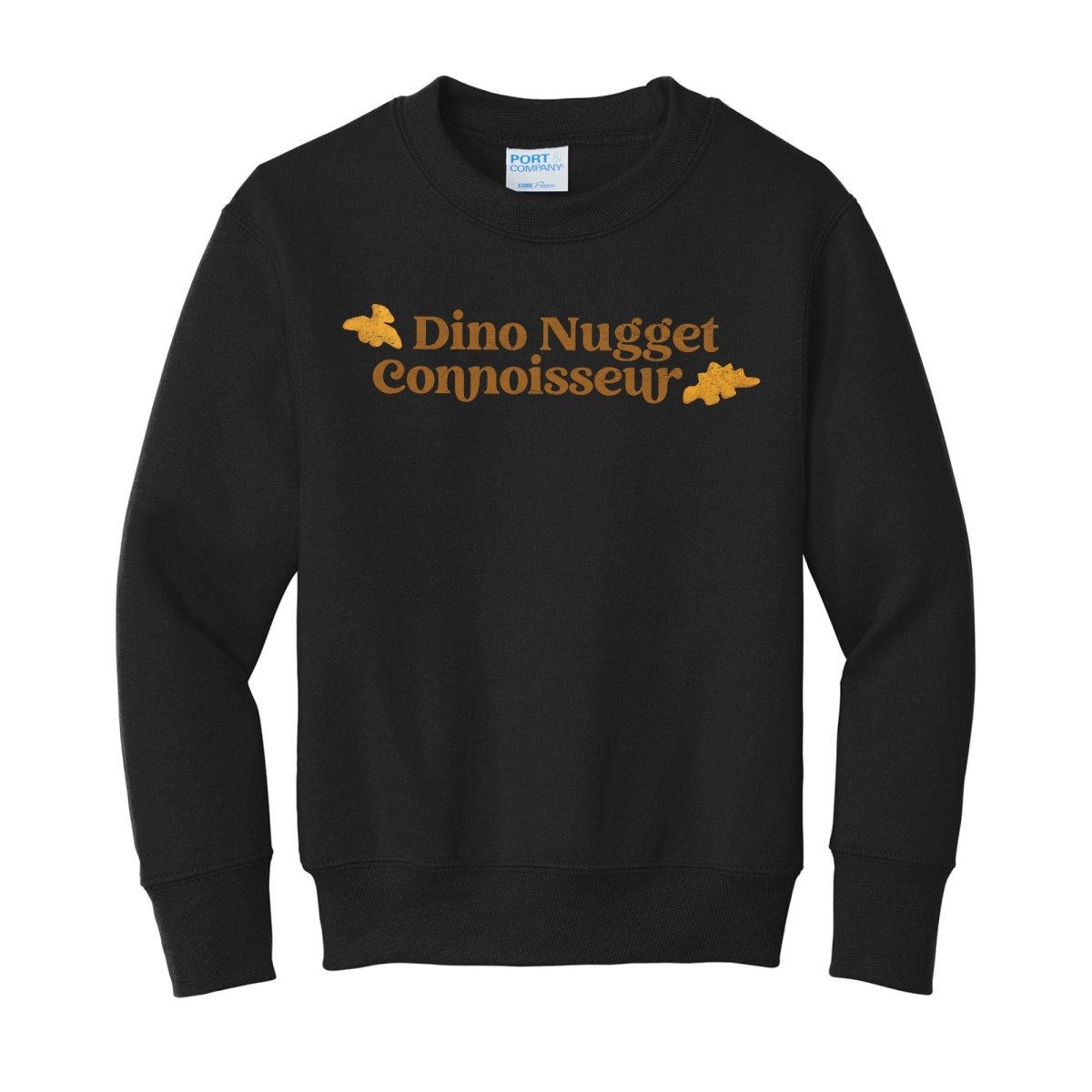 Kids 'Dino Nugget Connoisseur' Crewneck Sweatshirt