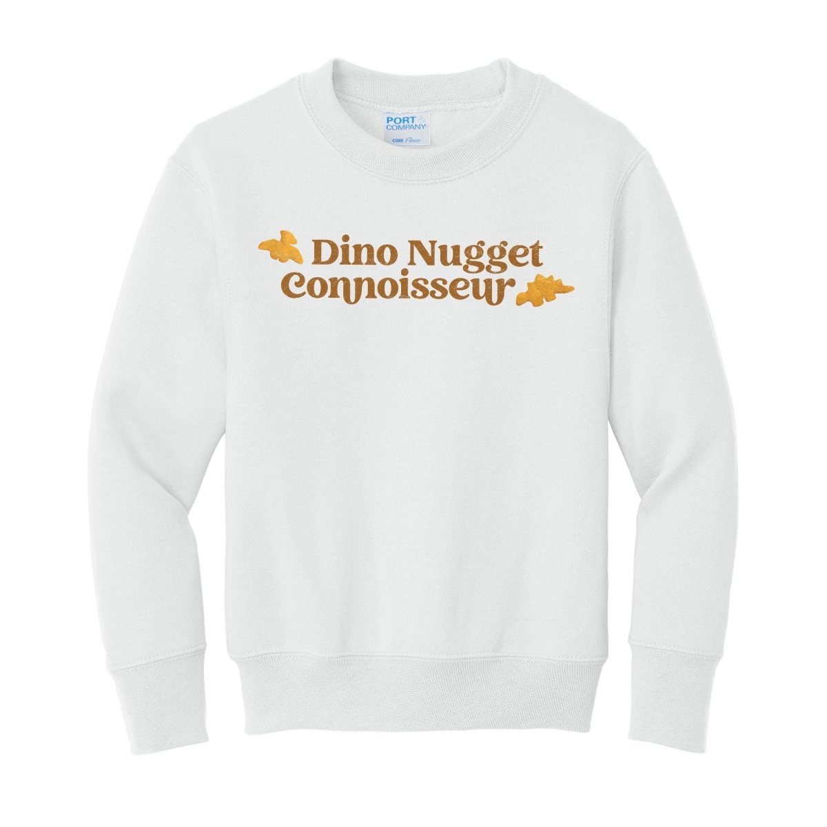 Kids 'Dino Nugget Connoisseur' Crewneck Sweatshirt