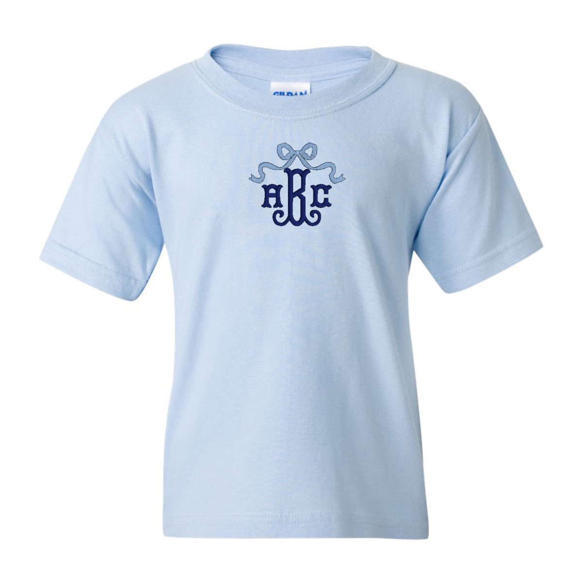 Kids Monogrammed 'Bow' T-Shirt