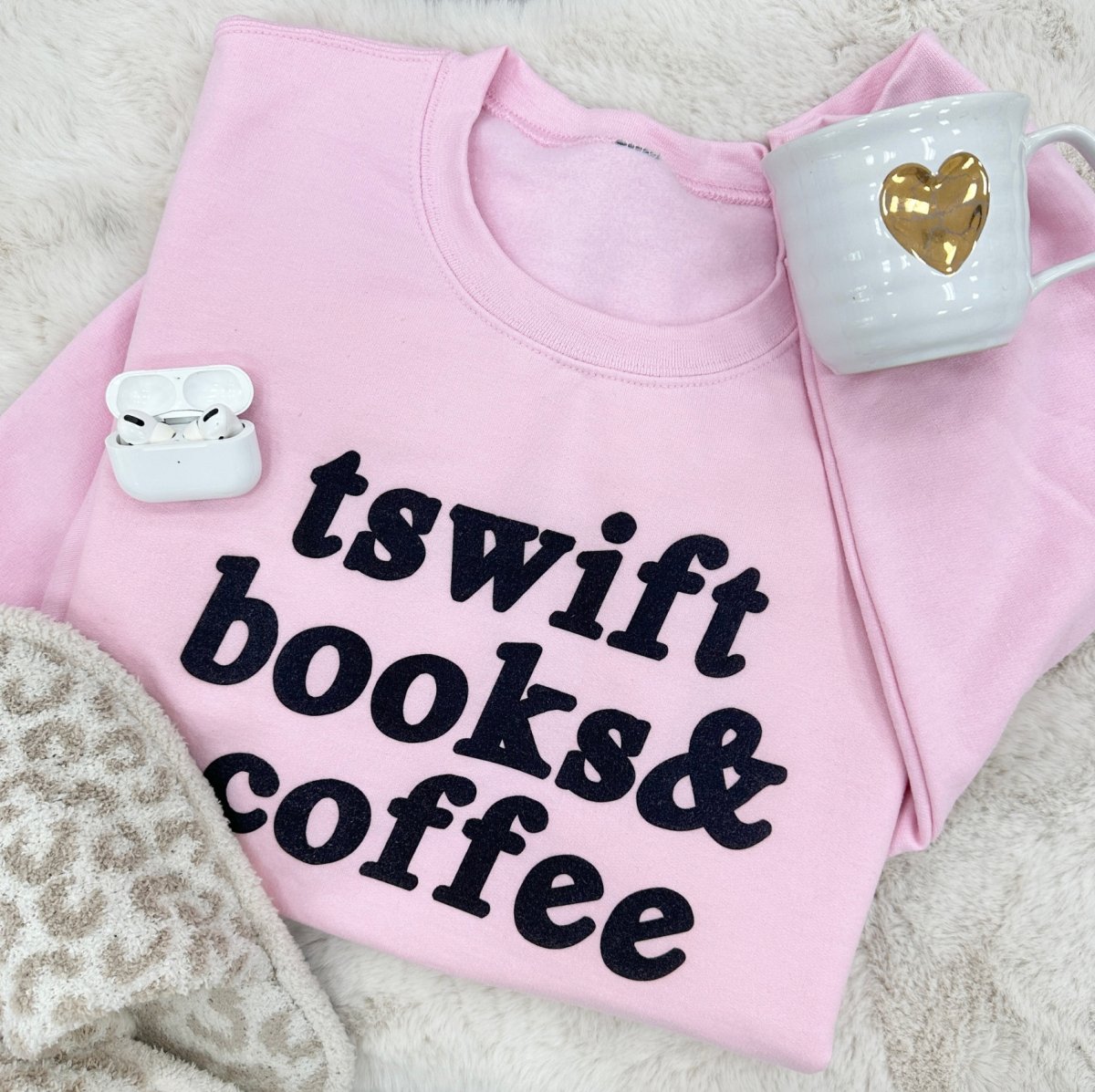 Make It Yours™ '...Books & Coffee' Crewneck Sweatshirt