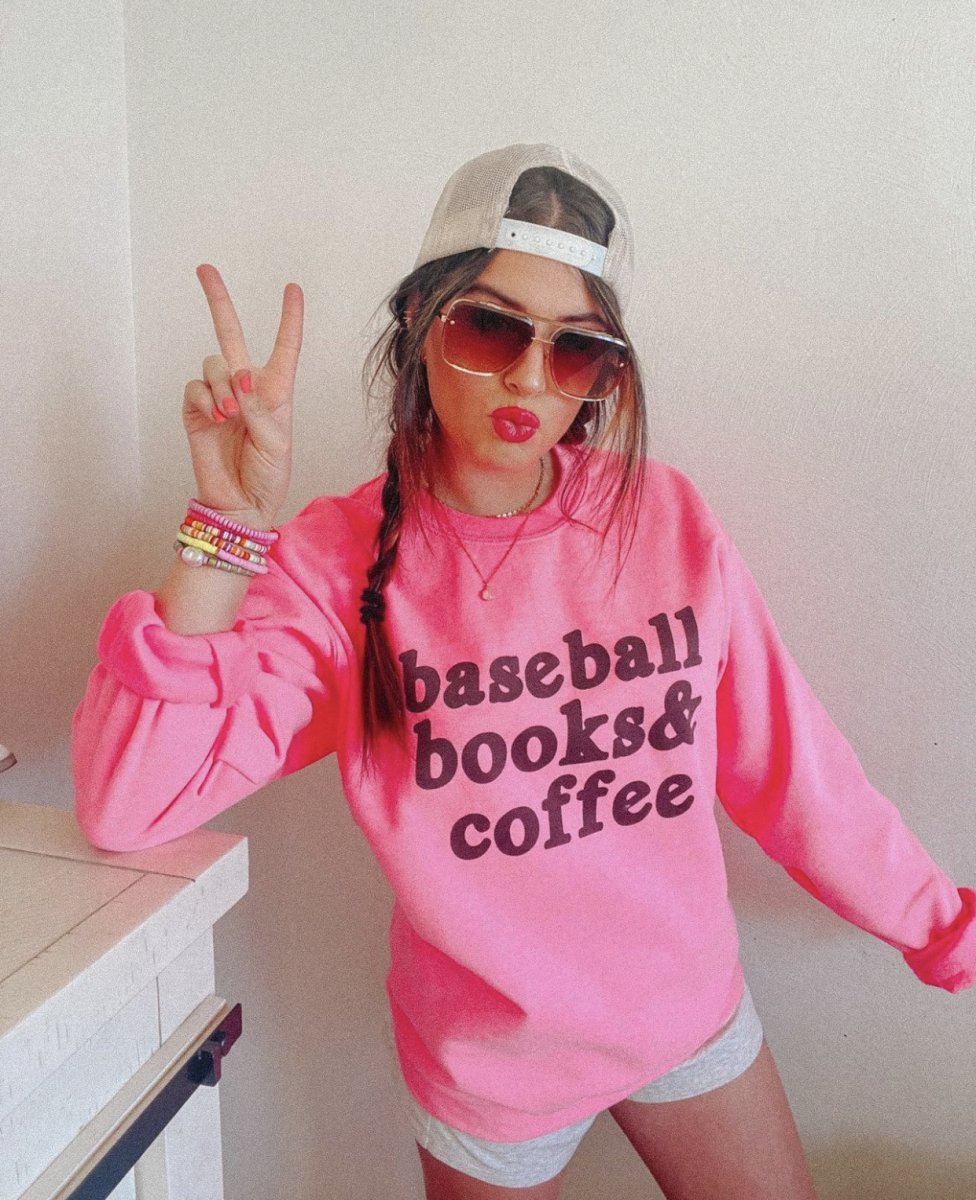 Make It Yours™ '...Books & Coffee' Crewneck Sweatshirt