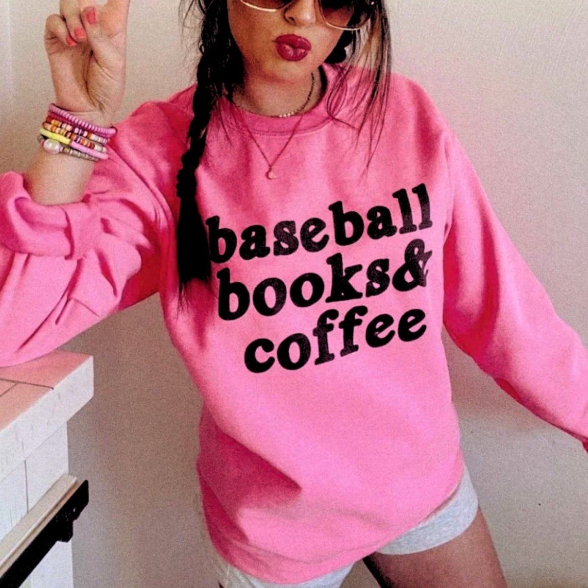 Make It Yours™ '...Books & Coffee' Crewneck Sweatshirt