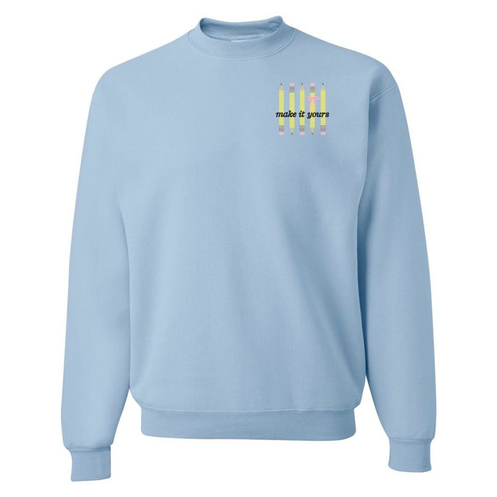 Make It Yours™ 'Bow & Pencil' Crewneck Sweatshirt