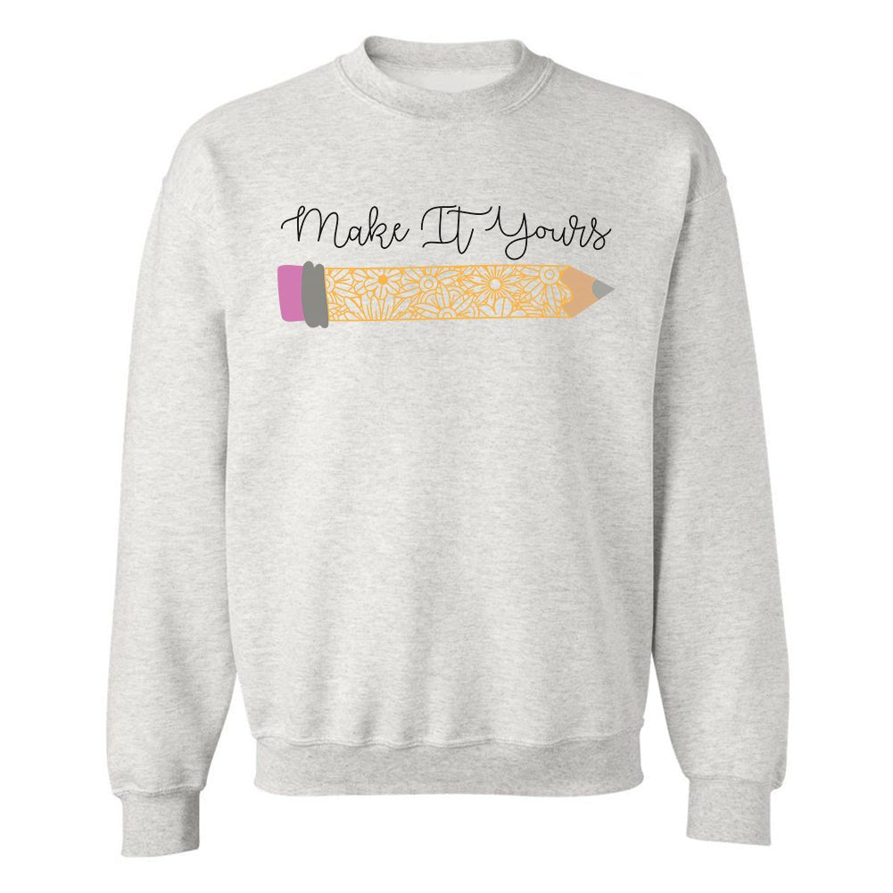 Make It Yours™ 'Floral Pencil' Crewneck Sweatshirt