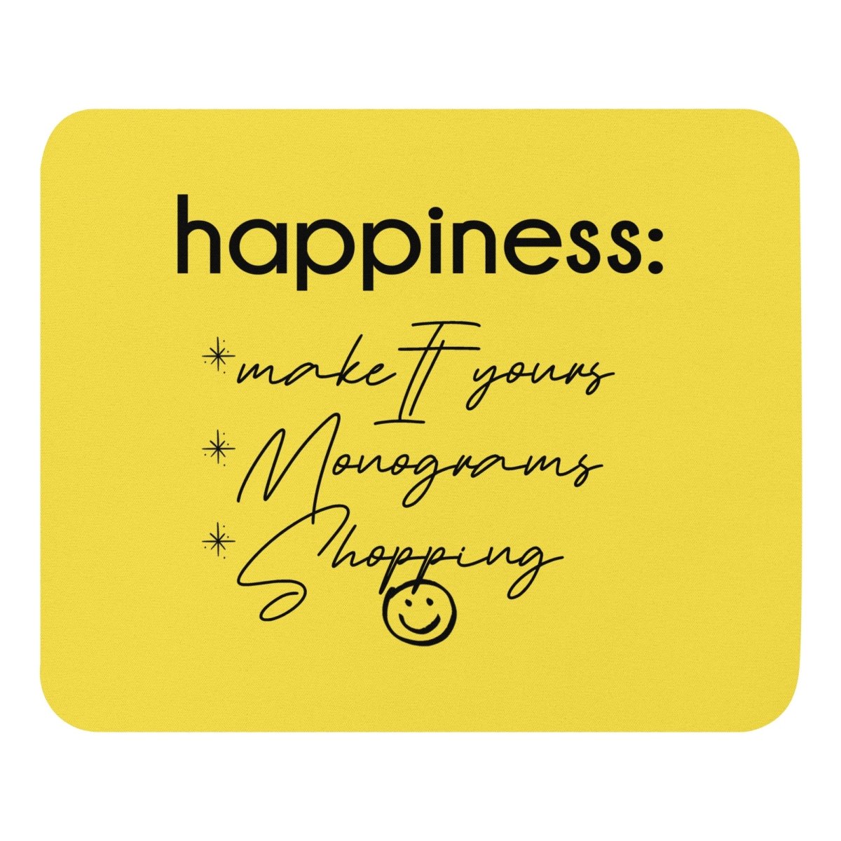 Make It Yours™ 'Happiness Checklist' Mouse Pad