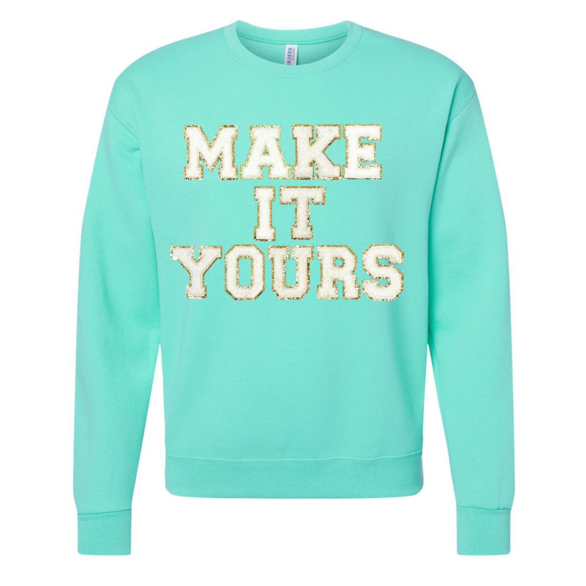 Make It Yours™ Letter Patch Crewneck Sweatshirt