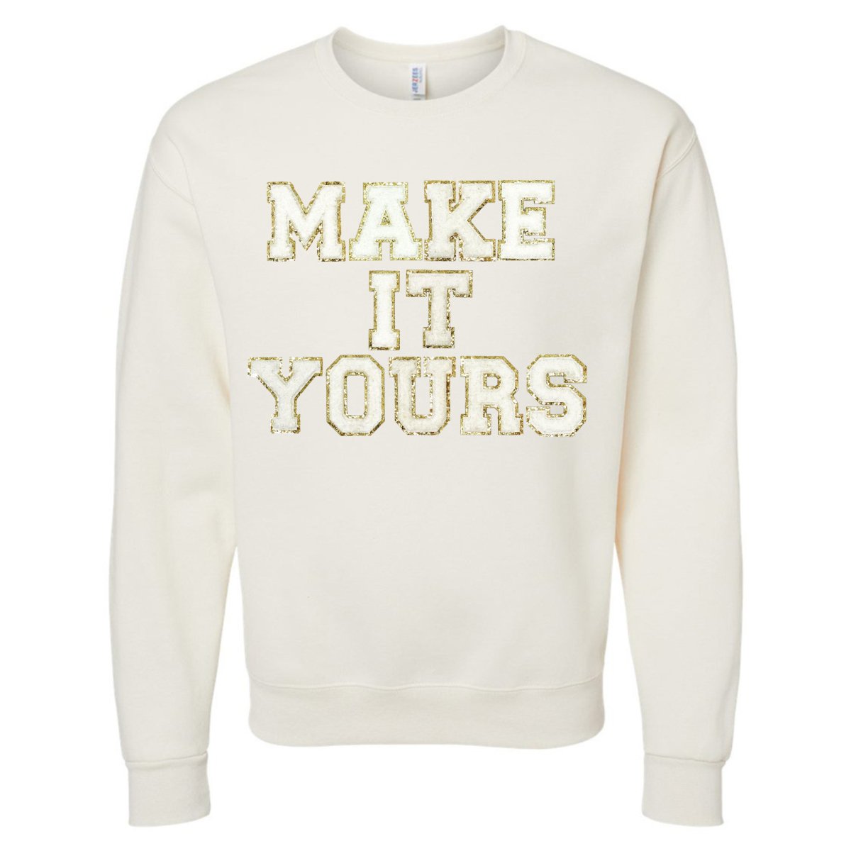 Make It Yours™ Letter Patch Crewneck Sweatshirt