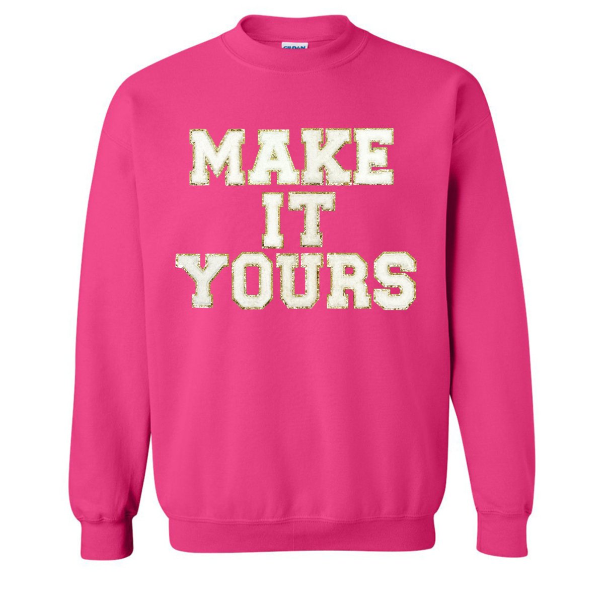Make It Yours™ Letter Patch Crewneck Sweatshirt