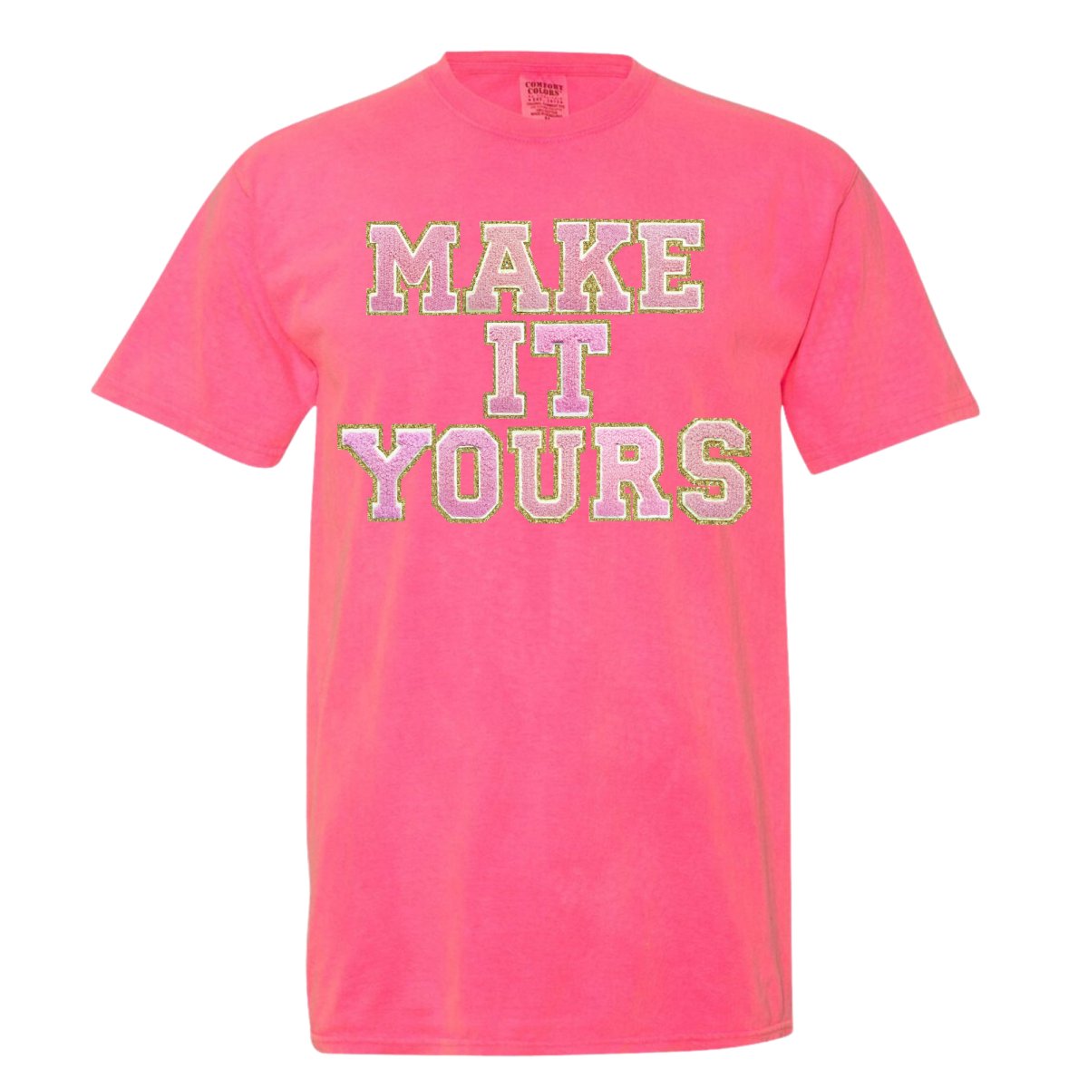 Make It Yours™ Letter Patch Neon T-Shirt