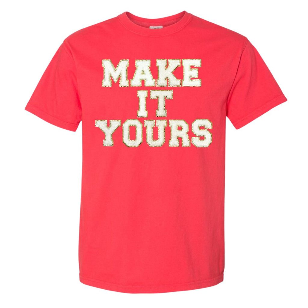Make It Yours™ Letter Patch Neon T-Shirt