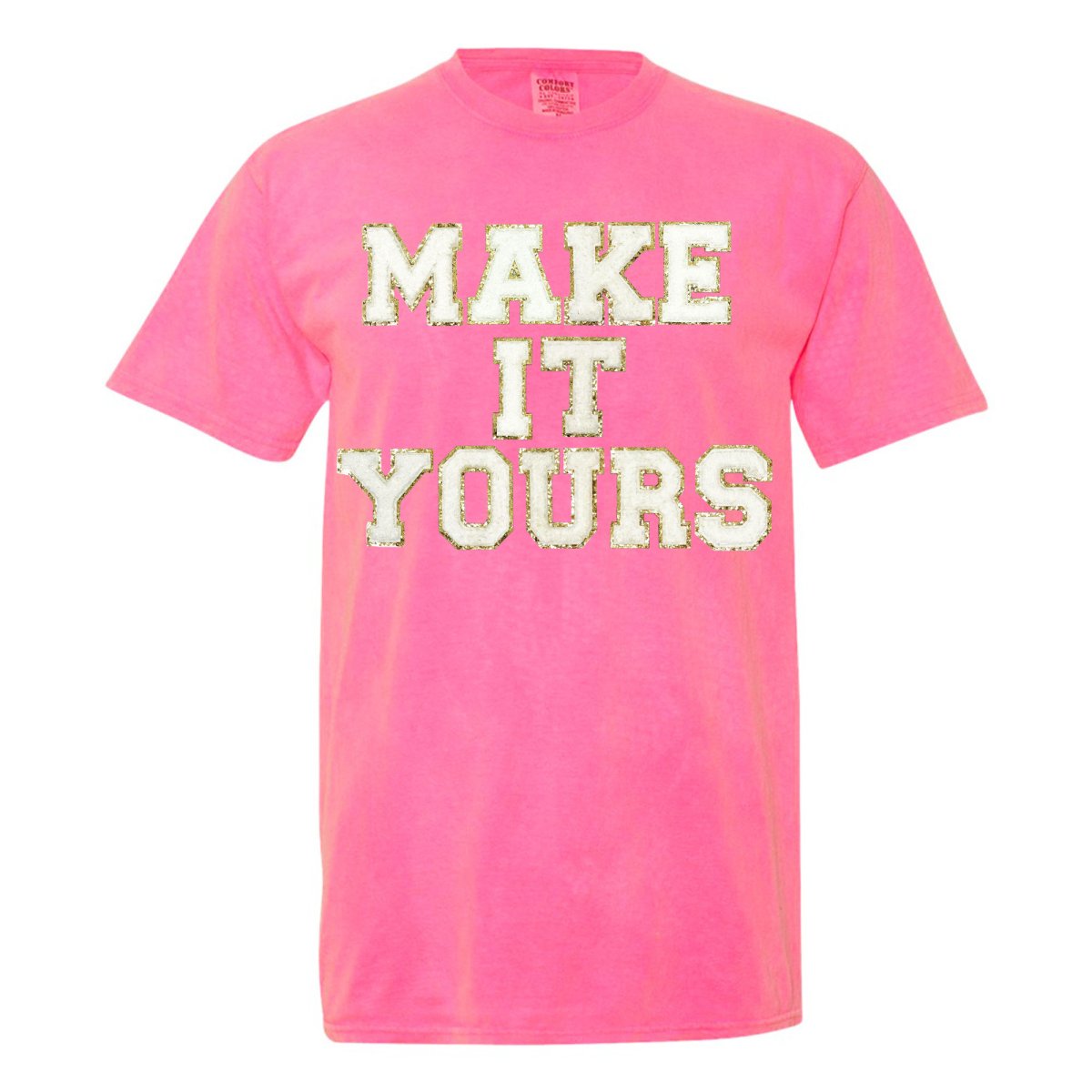 Make It Yours™ Letter Patch Neon T-Shirt