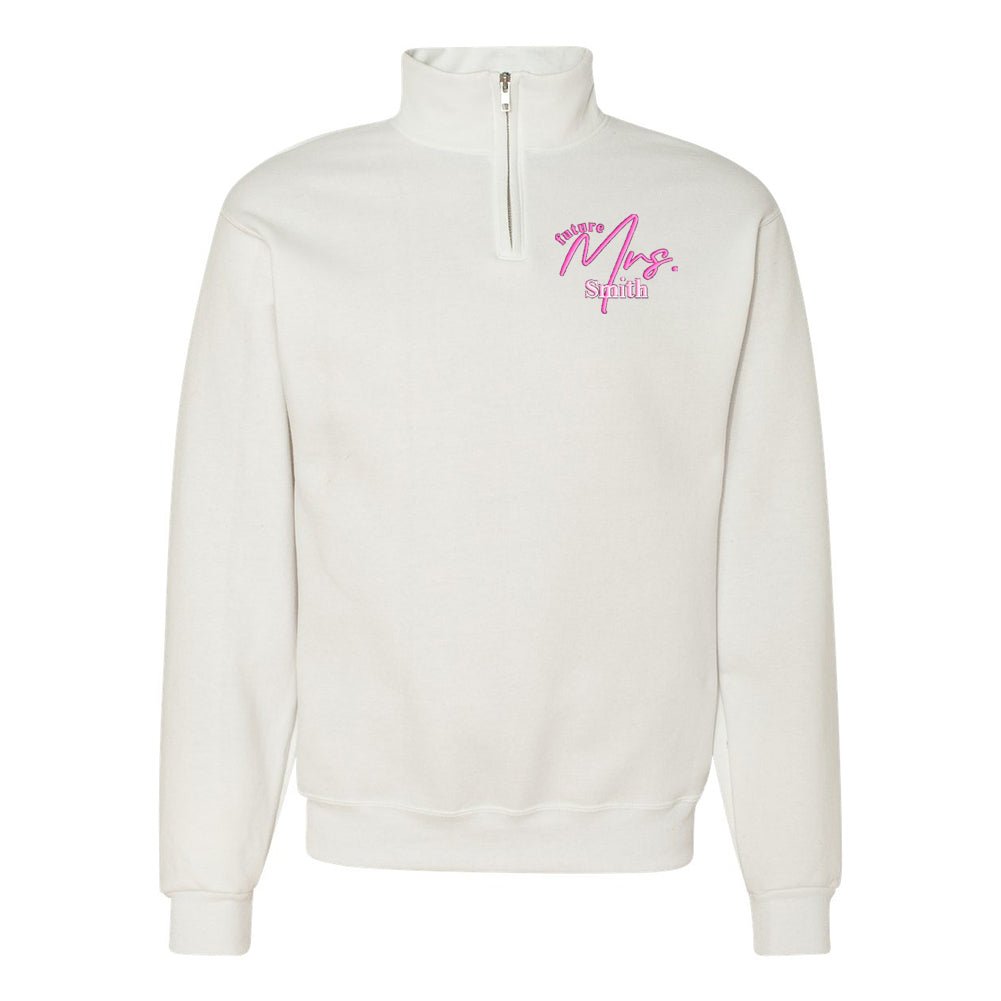 Make It Yours™ 'Mrs./Future Mrs.' Quarter Zip Sweatshirt
