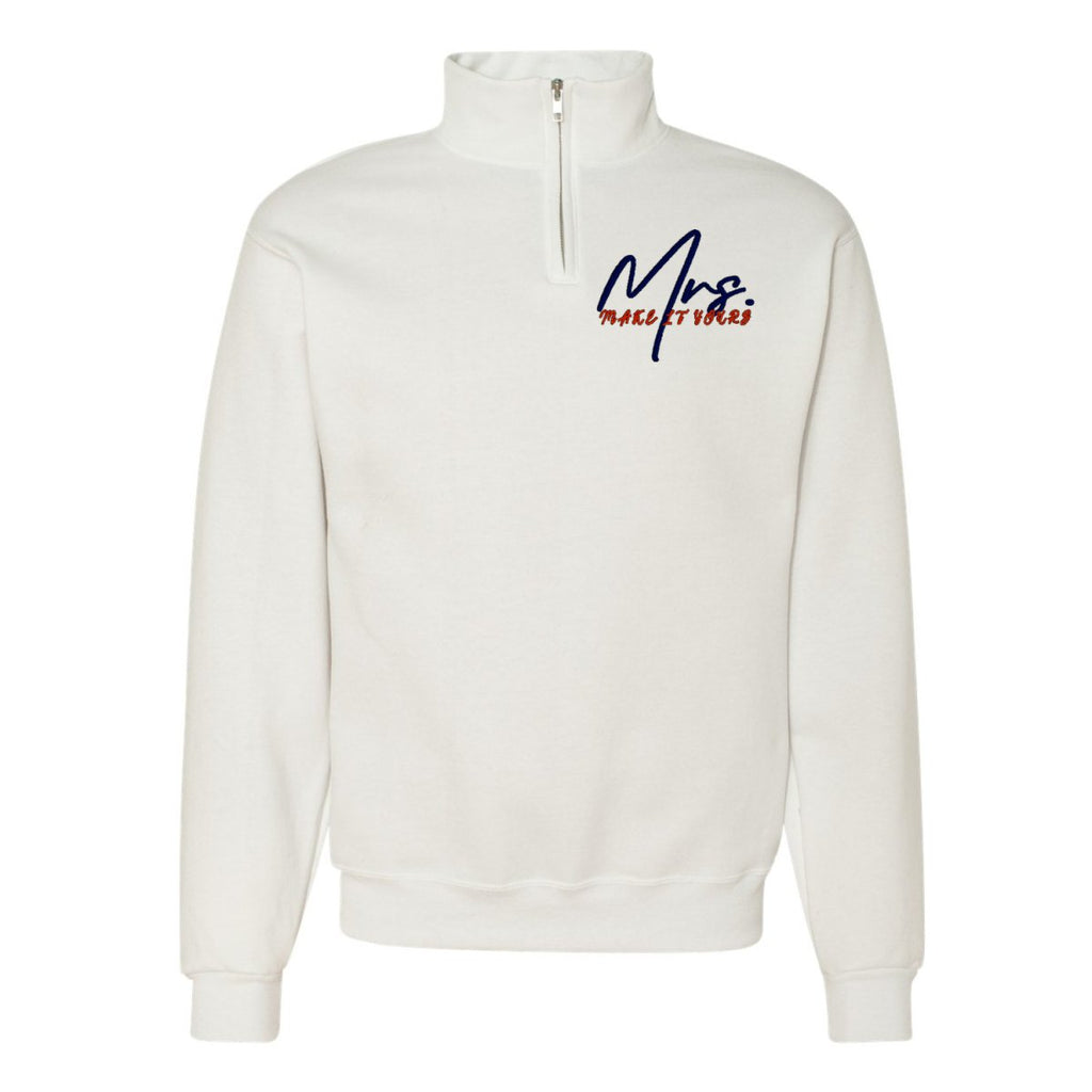 Make It Yours™ 'Mrs./Future Mrs.' Quarter Zip Sweatshirt