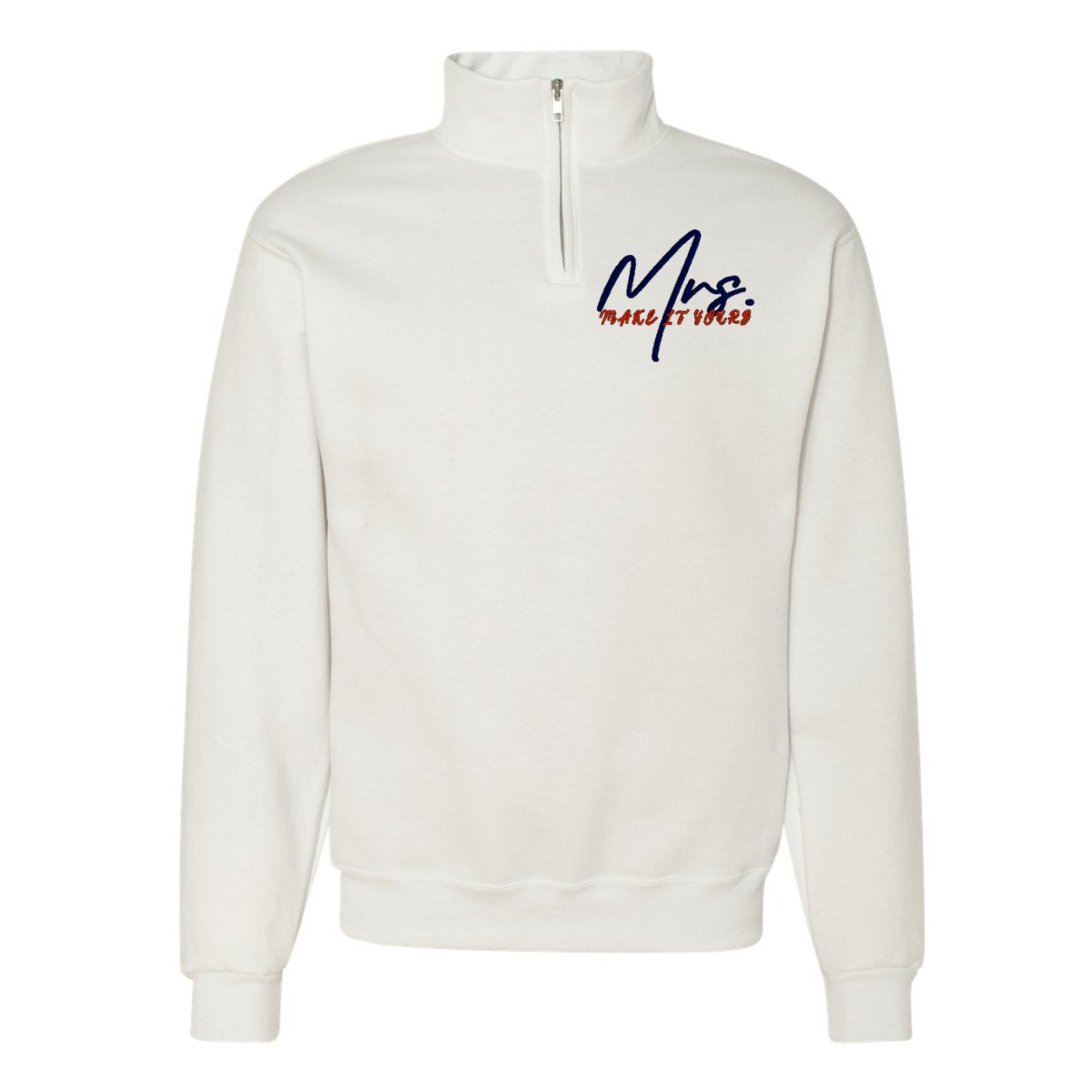 Make It Yours™ 'Mrs./Future Mrs.' Quarter Zip Sweatshirt