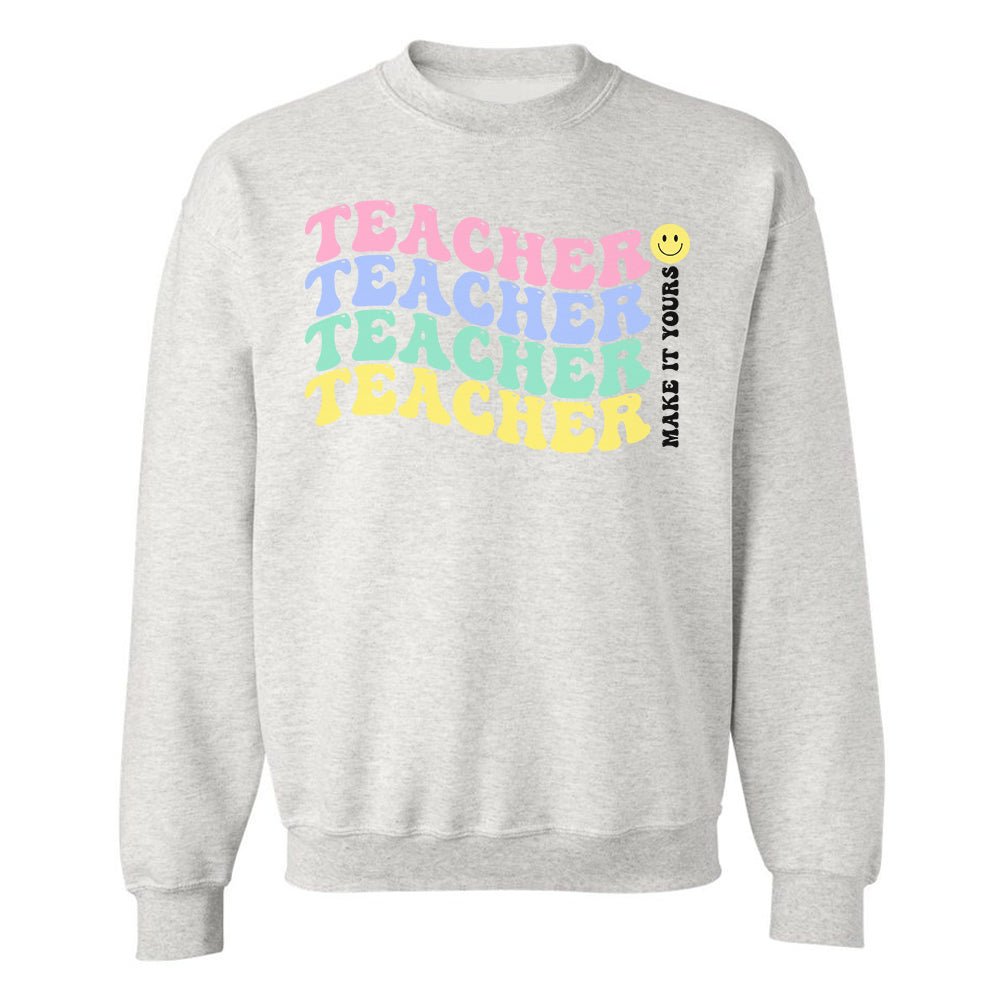 Make It Yours™ 'Retro Teacher' Crewneck Sweatshirt