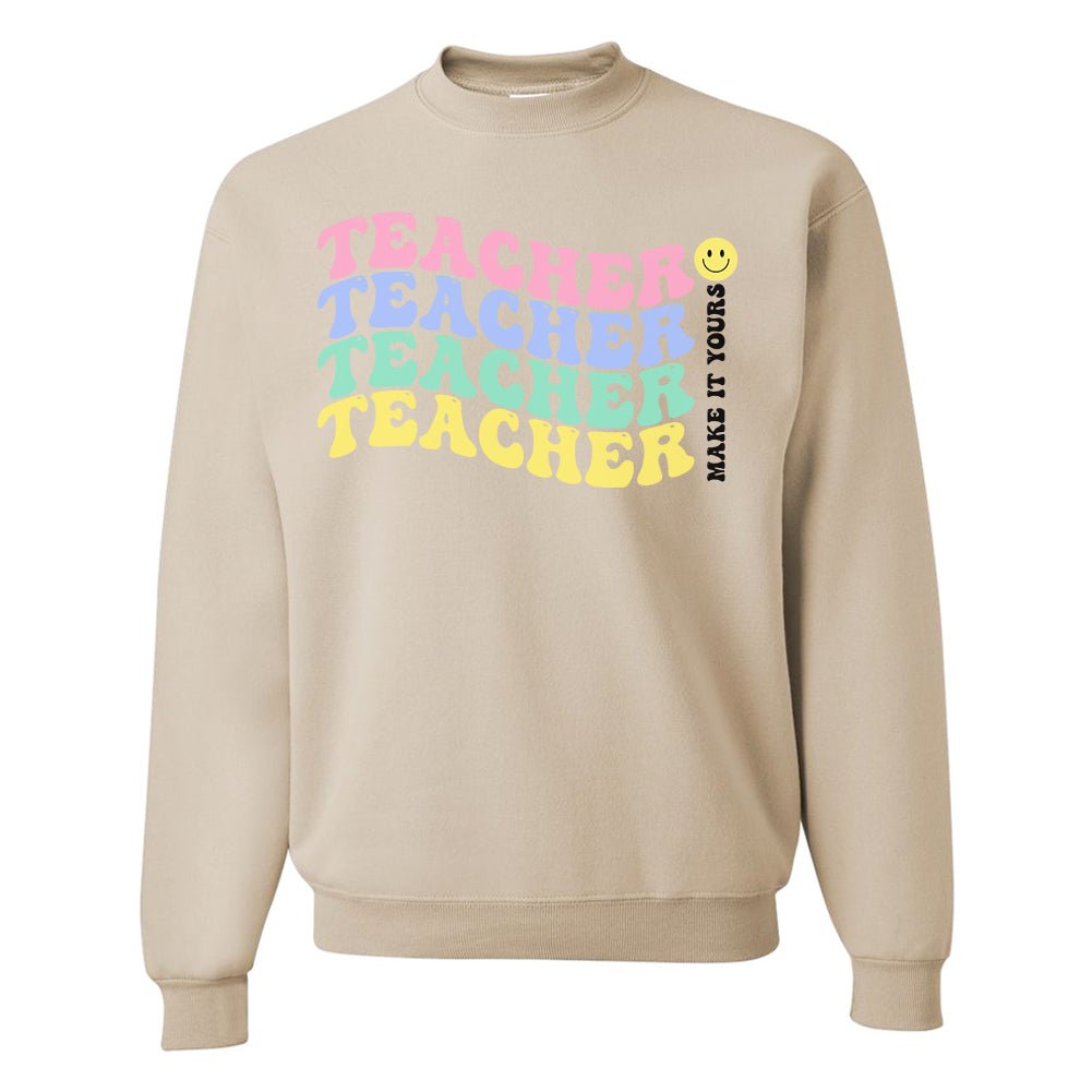 Make It Yours™ 'Retro Teacher' Crewneck Sweatshirt