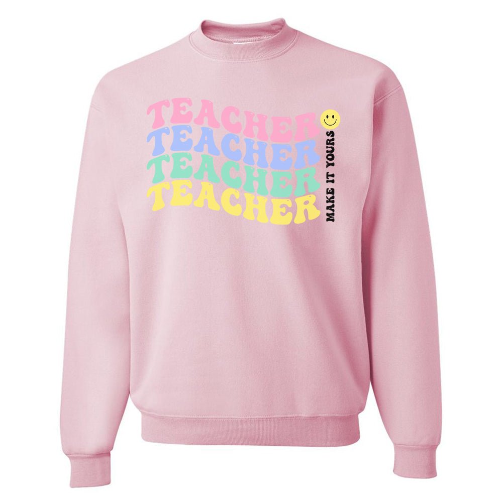 Make It Yours™ 'Retro Teacher' Crewneck Sweatshirt