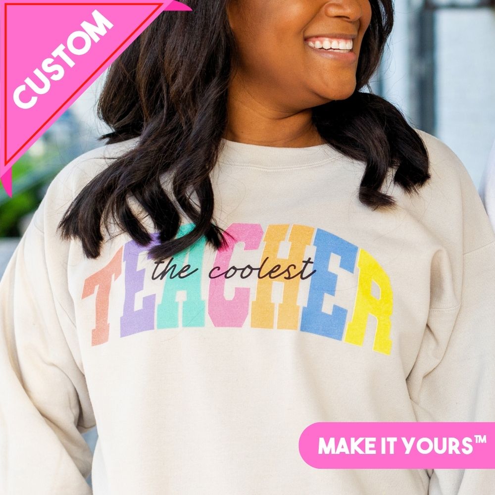 Make It Yours™ 'Teacher Block' Crewneck Sweatshirt