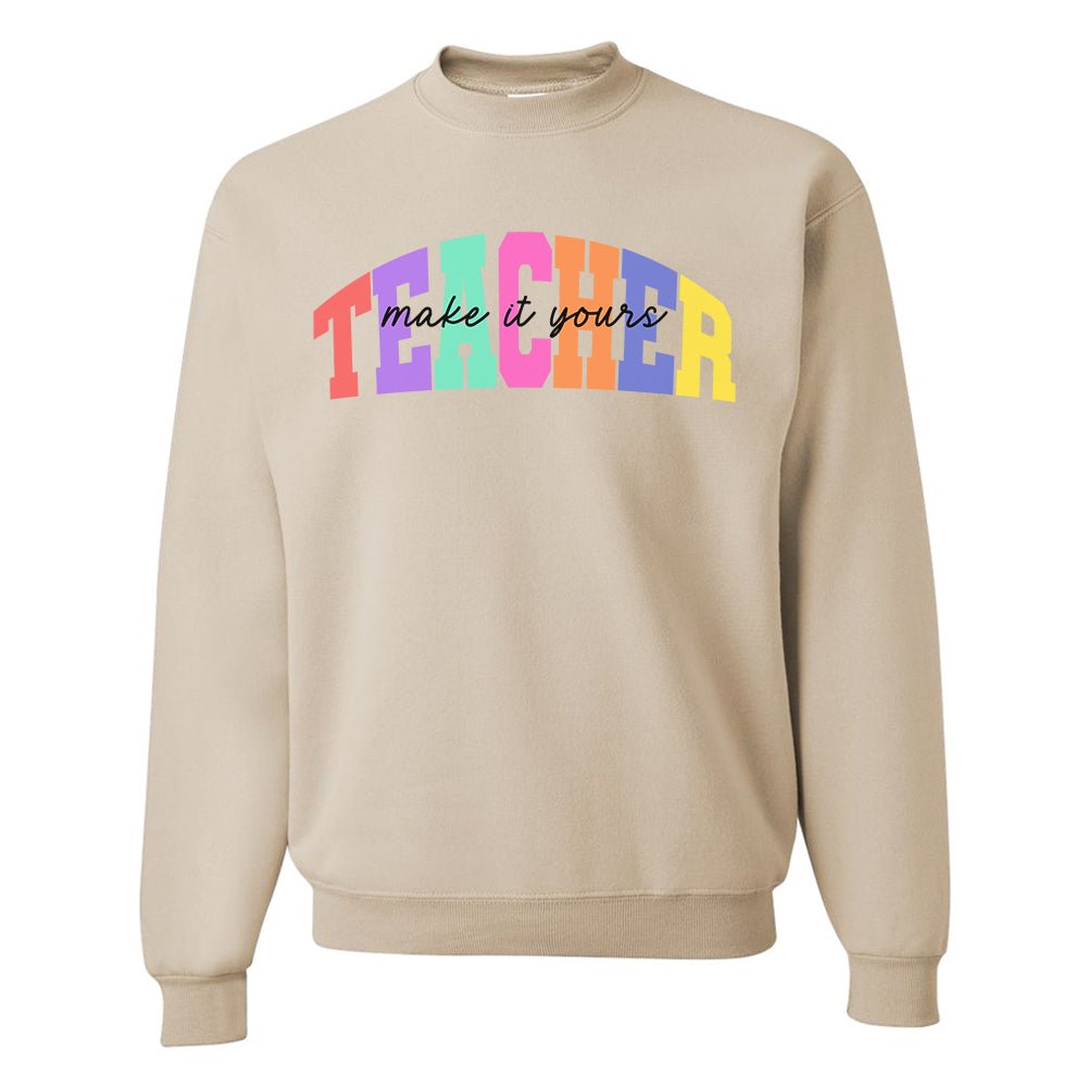 Make It Yours™ 'Teacher Block' Crewneck Sweatshirt