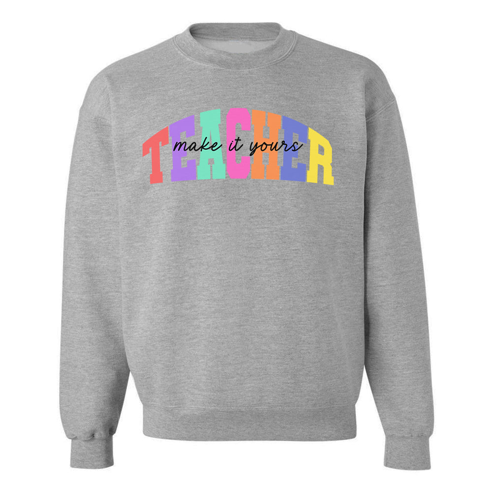 Make It Yours™ 'Teacher Block' Crewneck Sweatshirt