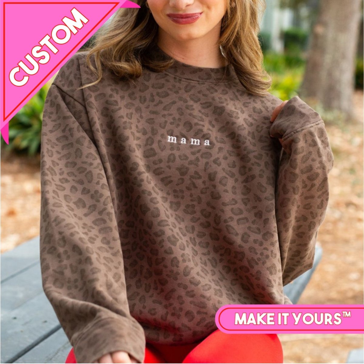 Make It Yours™ Vintage Leopard Crew
