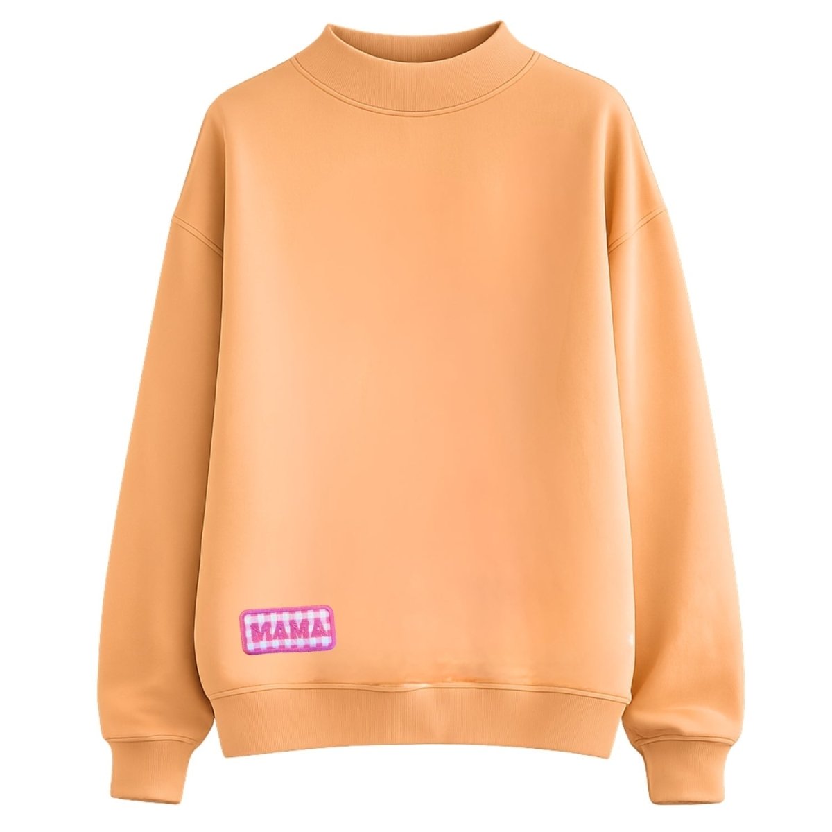 'Mama Gingham Patch' Mockneck