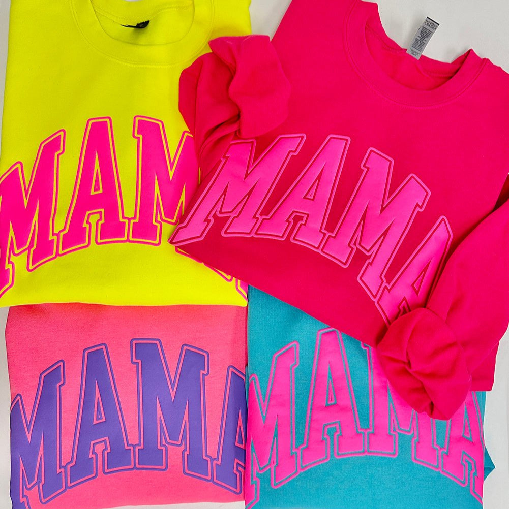 'Mama' PUFF Crewneck Sweatshirt