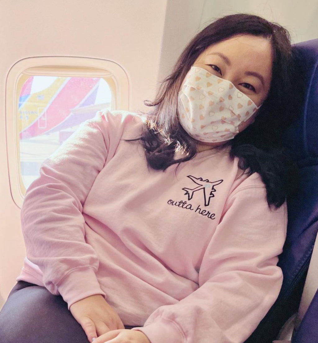 Monogrammed Airplane 'Outta Here' Crewneck Sweatshirt
