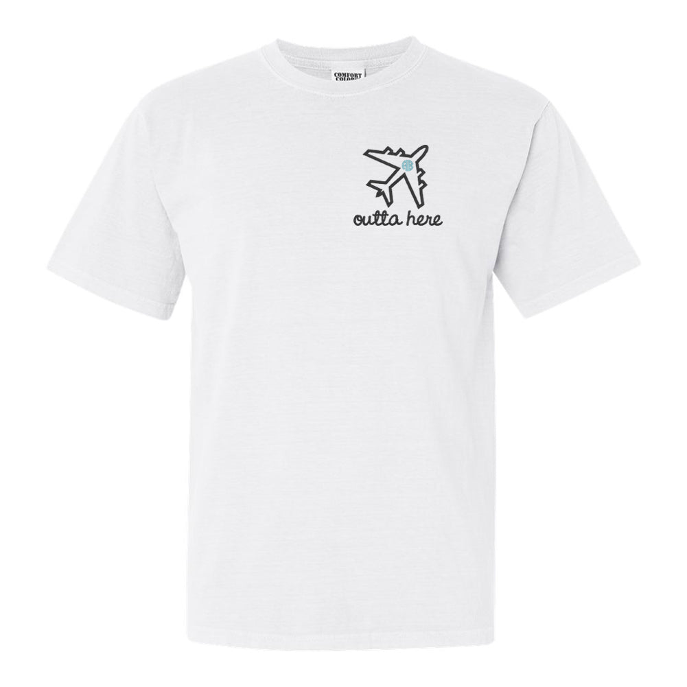 Monogrammed Airplane 'Outta Here' T-Shirt